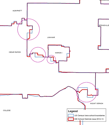 MAP DEMONSTRATING TITLE 1 BOUNDARY ANALYSIS